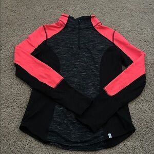 Women's Black and Pink Long Sleeve Top